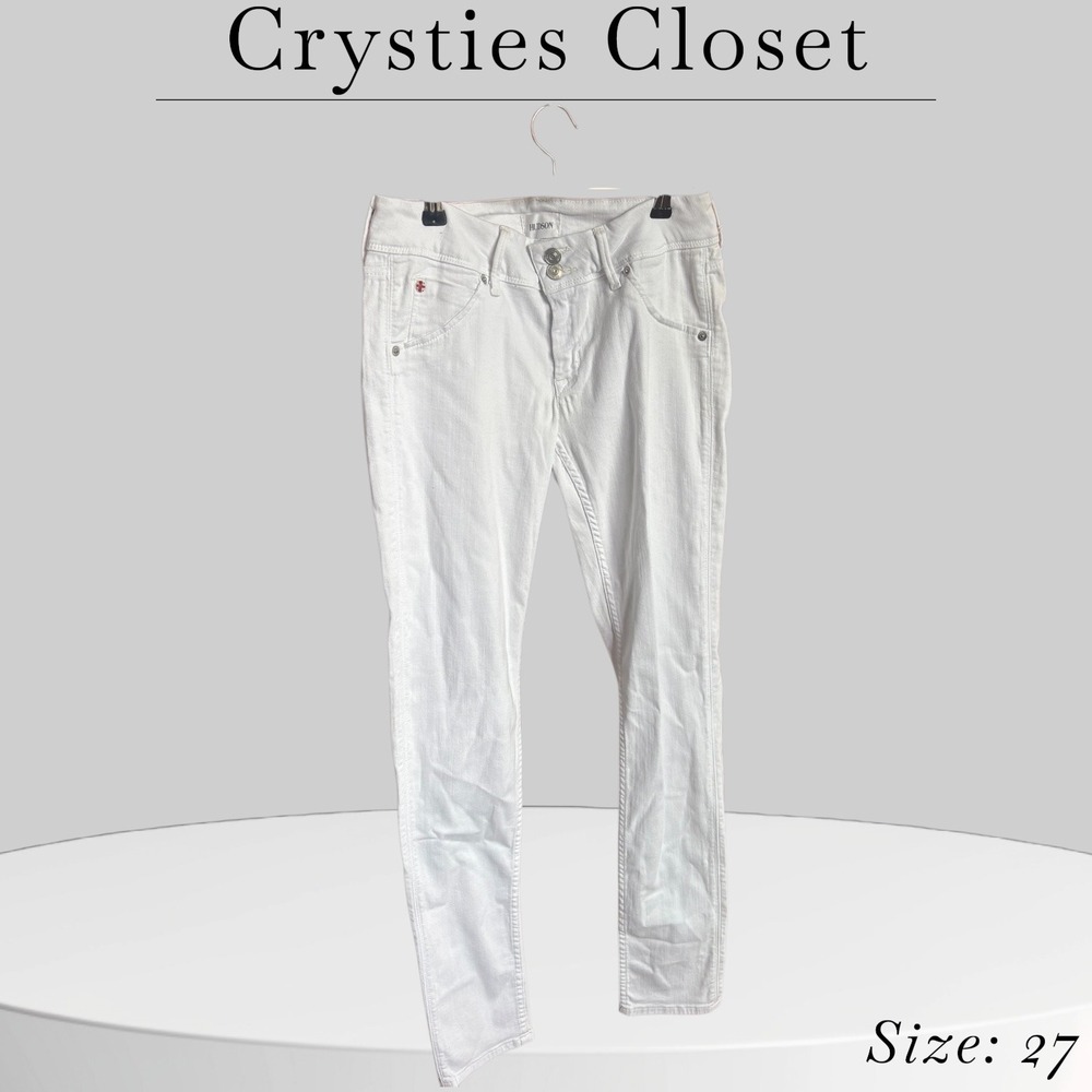 Hudson Collin Flap Skinny‎ Ankle Jeans in Distressed White 24 NWTS